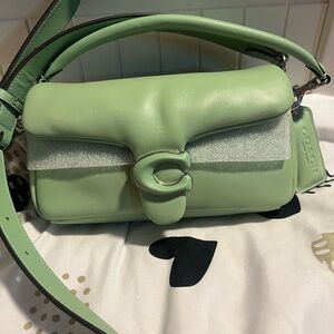 Coach Mint Green Leather Shoulder Bag